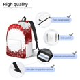 thumbnail image 3 of Disketp Winter Christmas Snowflake print Canvas Backpack Lightweight Travel Daypack Student Rucksack Laptop Backpack-Small, 3 of 5