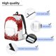 thumbnail image 3 of Disketp Winter Christmas Snowflake print Canvas Backpack Lightweight Travel Daypack Student Rucksack Laptop Backpack-Medium, 3 of 5
