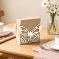 thumbnail image 6 of Napkin Holder,Metal Sturdy Butterfly Shape Cutout Design Tabletop Napkin Stand for Dining Table Kitchen Counter Party,White, 6 of 6