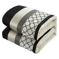 thumbnail image 5 of Nanshing Avalon 8 Piece Trellis Moroccan Print Comforter Set, Black, Queen, 5 of 7