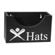 thumbnail image 1 of Caja de madera para guardar sombreros, organizador rústico para gorras, organizador compacto para guardar sombreros. Negro, 1 of 9