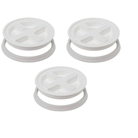 White Gamma Seal Lid , 3 Pack, 3 Pack By Gamma2 (Gamma Seal Lids Best Price)