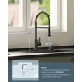 thumbnail image 4 of FORIOUS Black Kitchen Sink Faucet with Pull Down Sprayer, Stainless Steel Commercial Single Handle Classic Spring Pull Out Sink Faucet for Farmhouse Camper Laundry Utility Room RV, 4 of 7