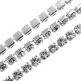 thumbnail image 3 of Cadena de garra de corte de 10 yardas, cadena de cierre de diamantes de imitación de cristal para manualidades de costura, suministros de boda, 2 mm Methold HA000577-01, 3 of 6