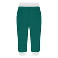 thumbnail image 4 of biudgviw Womens Capri Pants Color Block Workout Yoga Pants Loose Casual High Waisted Cropped Trousers with Pockets Trendy Clothes, 4 of 6