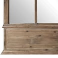 thumbnail image 3 of Benjara 77 Inch French Door Style Leaner Mirror with Door Hinge Details, Brown, 3 of 5