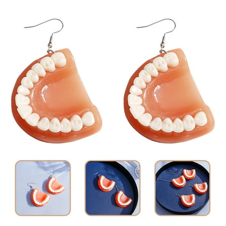 FENGGUIQU 1 Pair Weird Earrings Women Resin Jewelry Funky Exaggerated Multi 4.5x4in