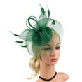 thumbnail image 4 of VISALY fascinators hats for women Teal Fascinators Hats for Women | Fastener Hats Tea Party Fascinators Bridal Net Hair Accessories Tea Party Hats Gloves Fascinators Hats Hats for Tea Party, Medium, 4 of 8