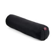 Yoga Bolster - Small Cylindrical Round Cotton Filled - 1pc - Yogavni (Black)