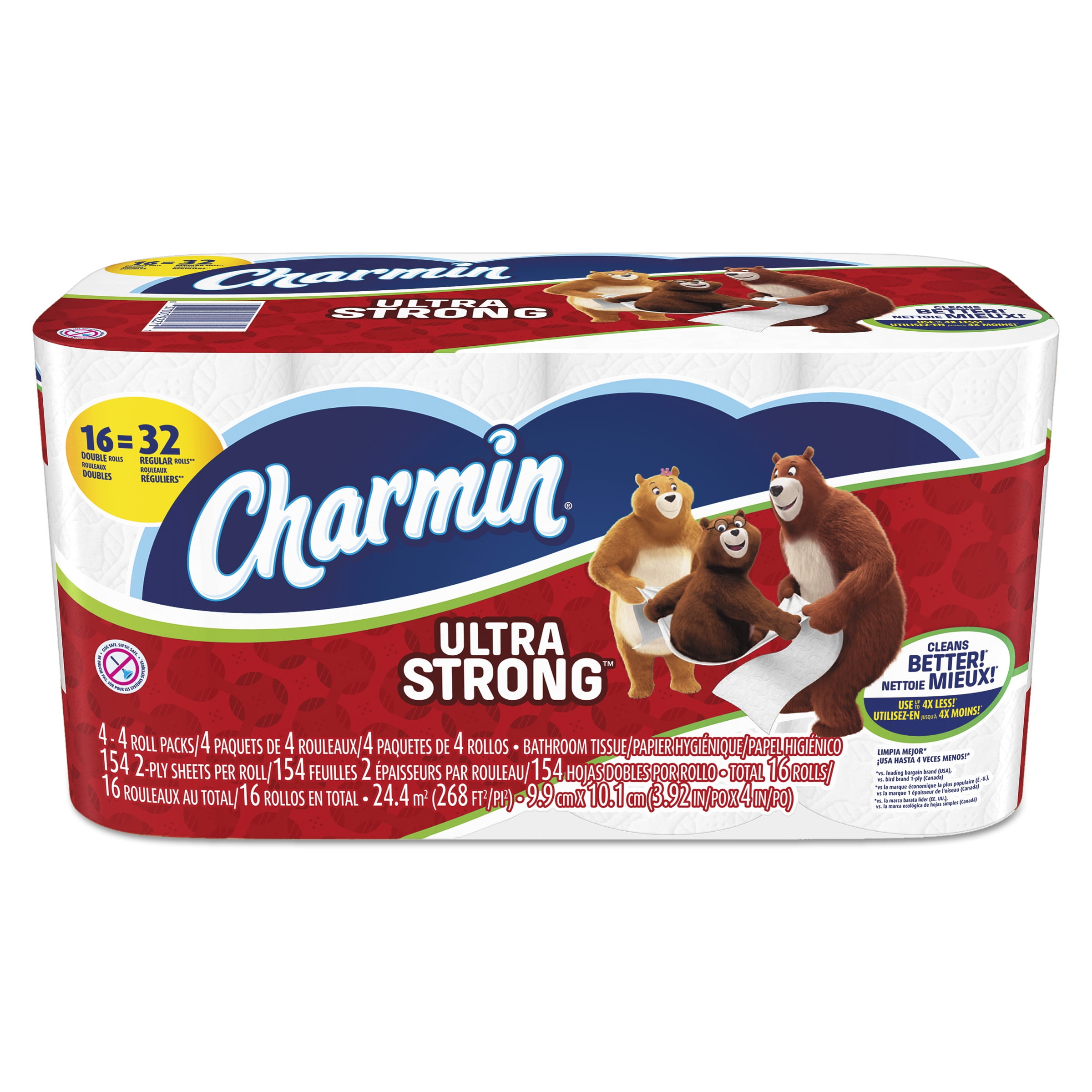 Charmin Toilet Paper, Ultra Strong, 16 Double Rolls - Walmart.com Charmin Toilet Paper, Ultra Strong, 16 Double Rolls - Walmart.com