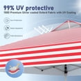 thumbnail image 7 of Summit Living 10 x 10ft Pop up Canopy Tent Straight Legs Instant Canopy for Outside with Wheeled Bag - American flag, 7 of 7