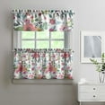 thumbnail image 2 of Kitchen Curtains and Valance Set 24 Inch Tier Pioneer Colorful Floral Curtains Small Drapes for Cafe Living Room Bathroom Farmhouse 3 Pieces Set Rod Pocket, 2 of 6