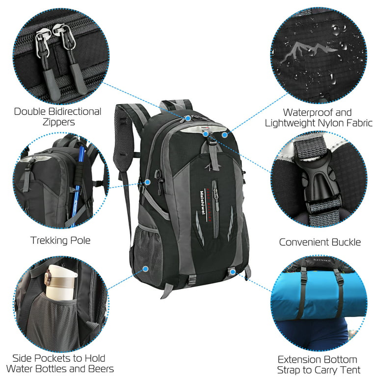 36L Nylon Travel Backpack Waterproof Outdoor Rucksack Men Camping