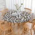 thumbnail image 3 of Black and Yellow Of Leopard Print Round Fitted Tablecloth with Elastic Edge,Dining Table Cover Waterproof,Outdoor Round Tablecloth for Camping,Dining,Indoor and Outdoor, 3 of 7