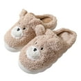 thumbnail image 3 of shqvo Matching Couple Slippers Cute Bear Plush Bedroom Shoes Unisex Winter Warm Slippers for Home Fur Non- House Slipper Fluffy Fuzzy Slippers for Home, 3 of 9