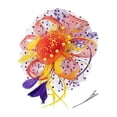 thumbnail image 1 of Sonducket Tocado Vintage para mujer, estilo Retro, velo, horquilla, tocado de flores para el pelo, boda, fiesta, Club, eventos de carreras de Ropa, zapatos y accesorios Miscelánea morado rojo amarillo, 1 of 6