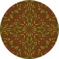 thumbnail image 1 of Ahgly Company Machine Washable Indoor Square Transitional Saffron Red Area Rugs, 3' Square, 1 of 7