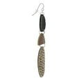 thumbnail image 3 of Beautiful Large Faux Leather Abstract Statement Earrings – Hypoallergenic Earwires, 3 of 4