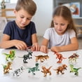 thumbnail image 4 of Xugoox Jurassic World building toys are a 12-piece set with a Tyrannosaurus Rex, a Sauropod, a Pterodactyl, a Tyrannosaurus, and a Stygian Dragon., 4 of 6