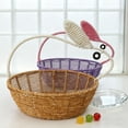 thumbnail image 3 of Farfi Rattan Bunny Basket Handwoven Basket with Bunny Ears Easter Rabbit Basket for Decoration Gifts Easter Eggs Candy Party Favors Storage(Light Beige), 3 of 12