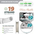 thumbnail image 2 of The Beadsmith Flex-Rite Beading Wire - 19-Strand, 0.018" Dia, Sterling Silver-Plated, 30 ft, 2 of 8
