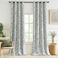 thumbnail image 5 of NICETOWN 100% Blackout Curtains Vintage Flowers Room Darkening Privacy Grommet Window Treatment for Living Room, 1 Pair, Green, W52 x L84, 5 of 11