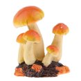 thumbnail image 2 of Estatuilla de hongos en miniatura de resina Baoblaze Naranja rojo, 2 of 8
