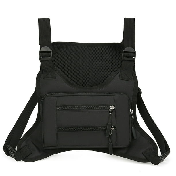 Chaleco Mochila Pecho Rig Frontal Gran Capacidad para Hombres Y Mujeres