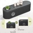 thumbnail image 3 of Nihsuao Hidden Cat Litter Box Enclosure with Round Lift-Up Door, Multi-Functional Resin Cat Cabinet for Living Room & Bedroom, Black, 3 of 7