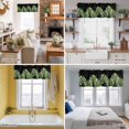 thumbnail image 5 of Monstera Valance Curtain Green Tropical Leaf Window Valances Rod Pocket Short Curtains Window Treatments for Kitchen Bedroom Bathroom Laundry 60" x 18", 5 of 9