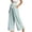 Light Blue, variant on Boho Wide Leg Linen pants for Women Fringe Drawstring Scalloped Waist Pants with Lace patchwork Hem Trendy Flowy Beach Pants Navy