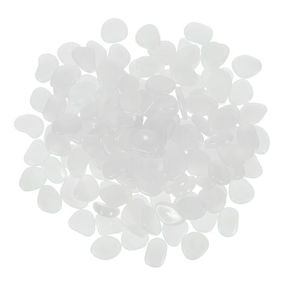 WASHWEPE 300pcs Glow Rocks For Fish Tank Decoration With White Resin Aquarium Stones