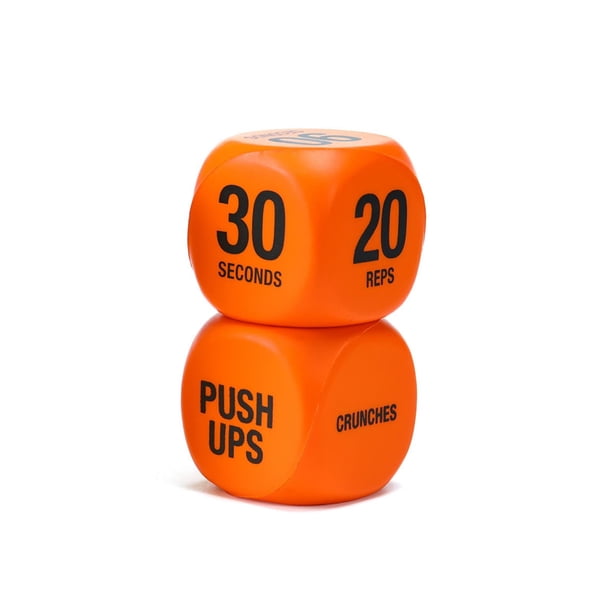 Dados de entrenamiento, juego de 1 par de dados de ejercicio, entrenamiento divertido de fuerza para adolescentes, sentadillas, flexiones, deportes al aire libre, hogar y viajes