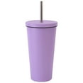 thumbnail image 1 of Taza de café de acero inoxidable, taza de coche de 500ml con termo de paja, 1 Uds., 1 of 5