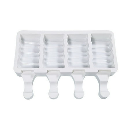 

Lacyie 2 Or 8 Cavities Ice Cream Bar Mold Soft Silicone Popsicle Maker