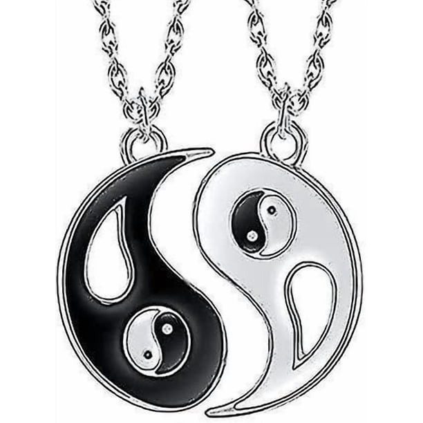 Friendship Necklace Ying Yang, Yin Yang Couple Chain, Tai Chi Pendant Necklace, Ying Yang Necklace