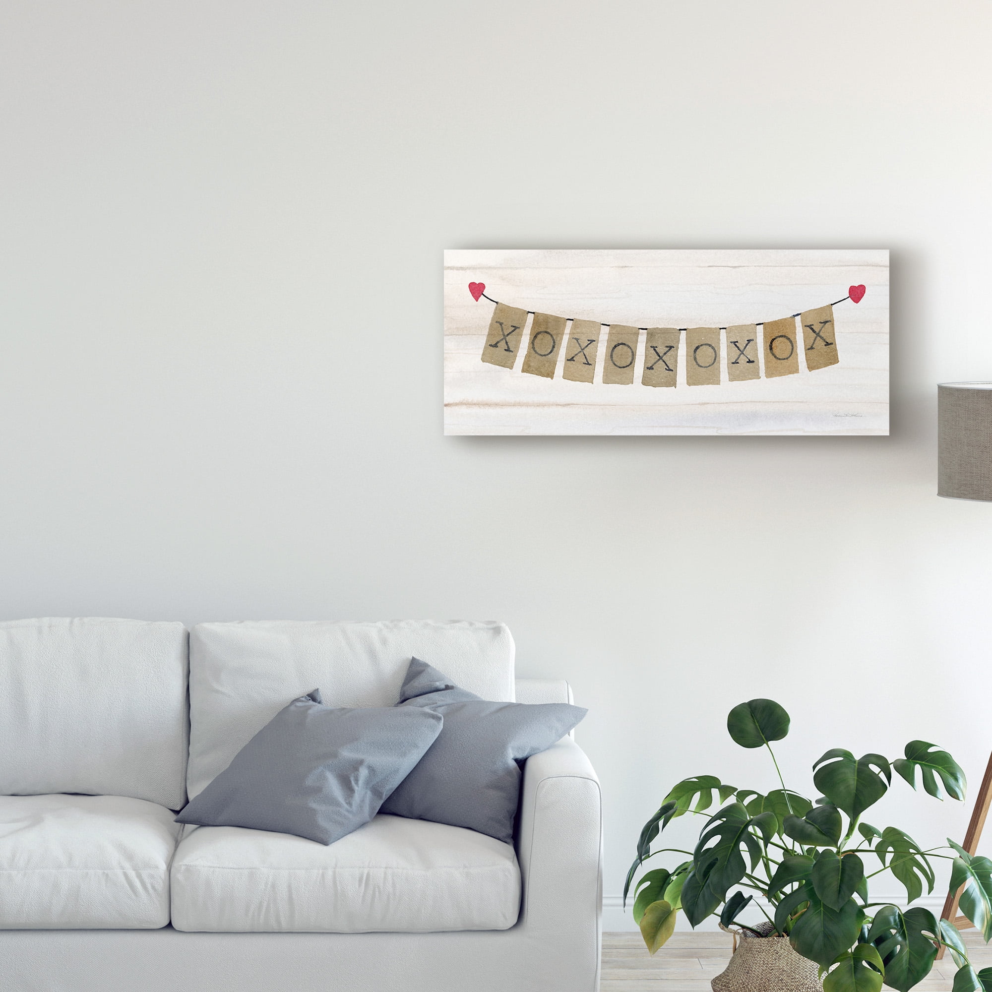 Trademark Fine Art 'Rustic Valentine Banner I' Canvas Art by Kathleen Parr McKenna