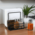 thumbnail image 6 of Cipaher Napkin Holder Countertop Wooden Farmhouse Napkin Holder for Table with 3 Glass Salt and Pepper Shakers, 6 of 6