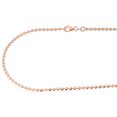 thumbnail image 2 of 10K Rose Gold 2.5MM Moon Cut Italian Beaded Ball Chain Necklace 24 Inches, 2 of 5