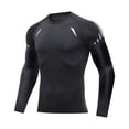 thumbnail image 2 of Hogleaql Men's Compression Shirt Athletic Sports Long Sleeve Baselayer Quick-Drying Breathable Running Shirt for Fitness Beige 2XL, 2 of 5