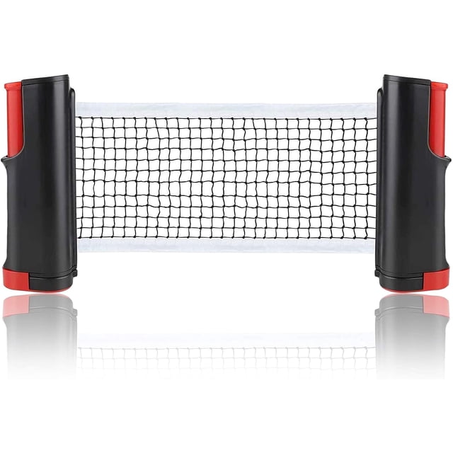 Système de Filet de Tennis de Table Rétractable Réglable, Design Pliable Portable