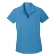 thumbnail image 5 of Womens Dry Zone Grid Polyester Polo T-Shirt Celadon Blue X-Large, 5 of 6
