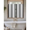 thumbnail image 7 of Tier Curtains 45 Inches Long, Ombre Black White Window Treatment Curtain Drapes, Simple Abstract Striped Farmhouse Small Curtain Drapes for Bathroom Laundry Room, 27.5"x45", 2 Panels, 7 of 7