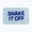 Blue, variant on Shake It Off Slogan Scalloped Bath Mat