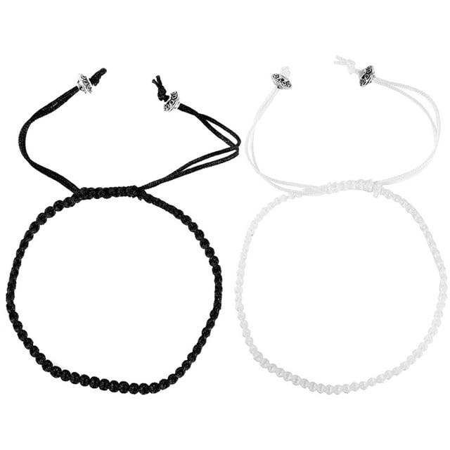 par de pulseras de pareja, pulseras de cuerda, pulseras trenzadas para parejas, pulseras a juego