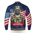 thumbnail image 2 of Happy Father's Day Honoring Veterans Pug in Army Uniform All Over Print 3D Baseball Jacket Dog Lover Gifts Bomber Jacket Softball - 13007, 2 of 6