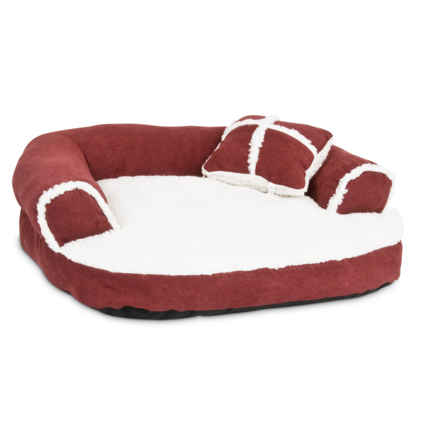 Aspen Pet Sofa Dog Bed with Pillow, 20"L x 16"W x 9"H