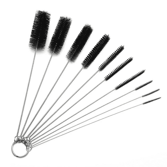 10 Pack Multi Size Straw Cleaner Set With Nylon Brushes For Water Bottles Tumblers And Lids Flexible Long Handle Straw Cleaning Brushes For Kitchen And Sports Bottles