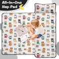 thumbnail image 4 of Multicolor Cat White Pattern Teens Toddler Nap Mat with Pillow, Sleeping Mat Bag for Preschool Daycare 51"x22", 4 of 6