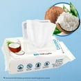 thumbnail image 4 of Best Pet Supplies 8" x 9" Pet Grooming Wipes for Dogs & Cats, 400 Pack, Plant-Based Deodorizer for Coats & Dry, Itchy, or Sensitive Skin, Clean Ears, Paws, & Butt - Moisturizing Coconut, 4 of 6